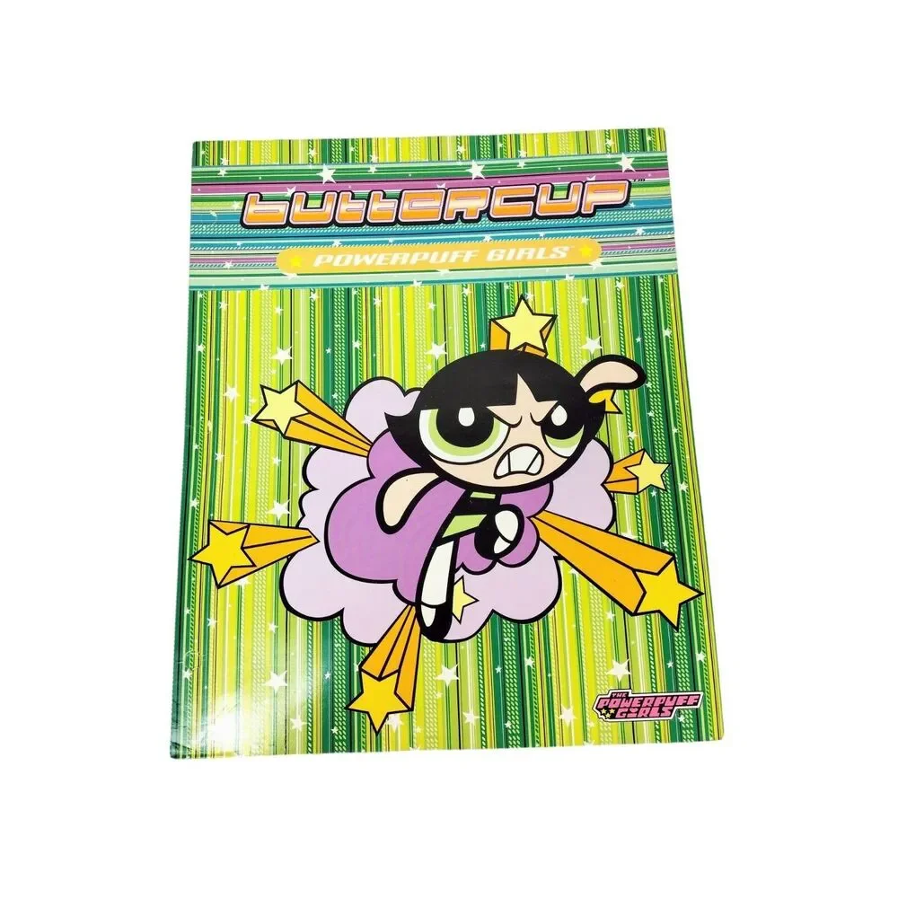 Y2K Powerpuff Girls Blossom Buttercup Bubbles 3 Ring Binder Folder Lot of 4